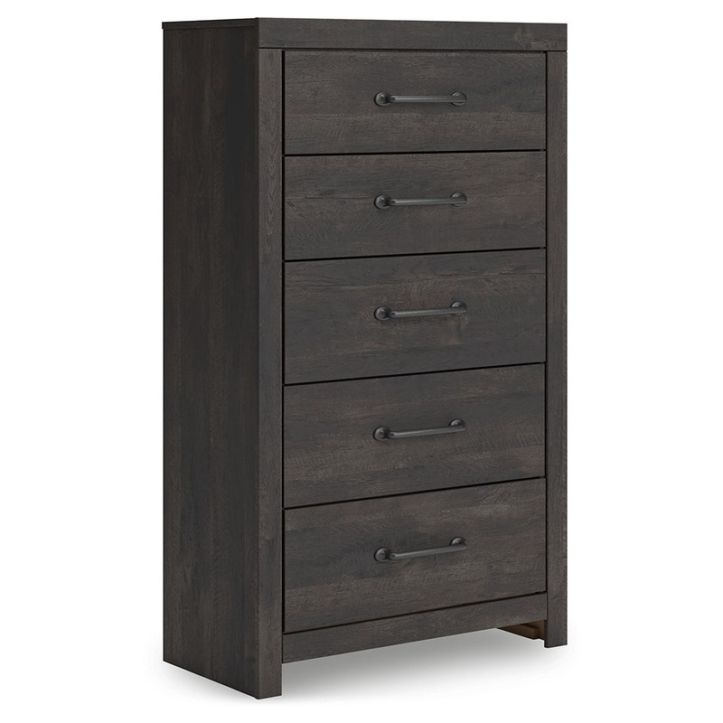 Hollivern – Dark Gray – Five Drawer Chest