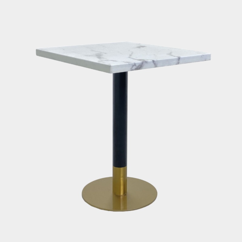 Ruby Square Dining Table (Black Pole)