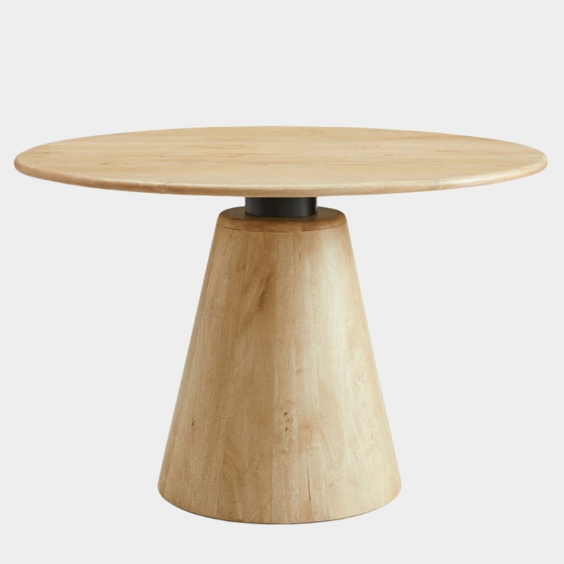 Sabelle 47″ Round Wood Dining Table in Natural