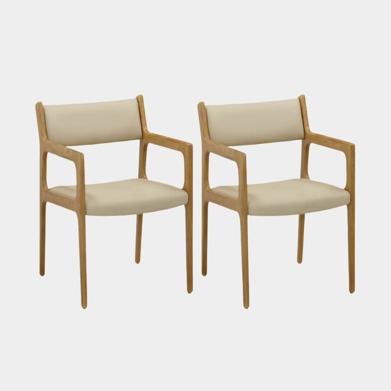 Ari Cream Performance Vegan Leather Dining Chair – Set of 2