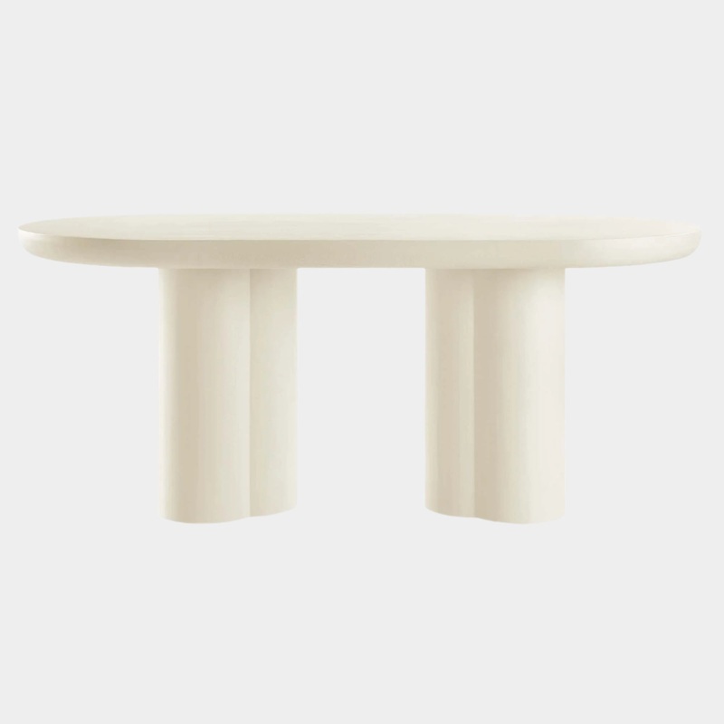 Caspian 72″ Oval Concrete Dining Table