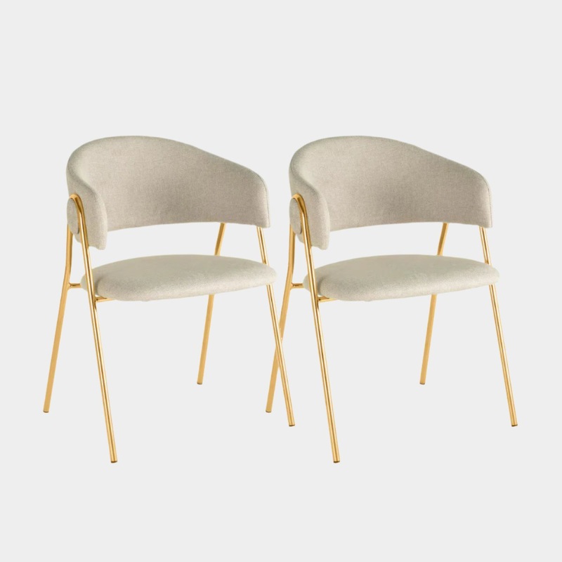 Lara Cream Dining Chair – Set of 2