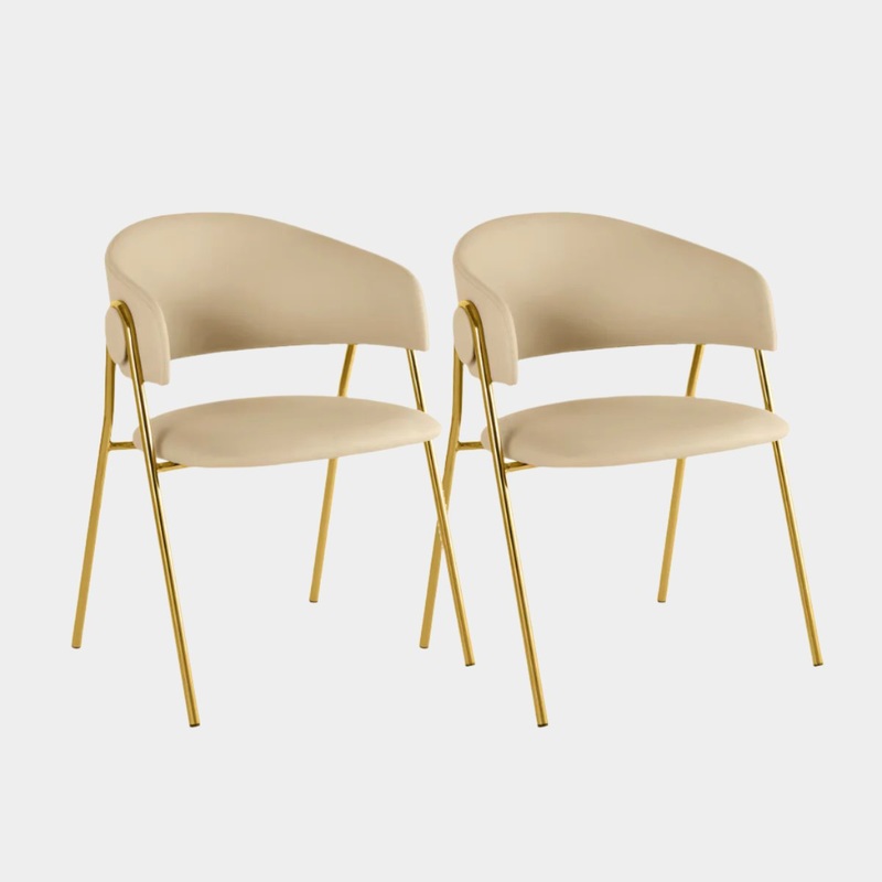 Lara Cream Performance Vegan Leather Dining Chair by Inspire Me! Home Decor – Set of 2