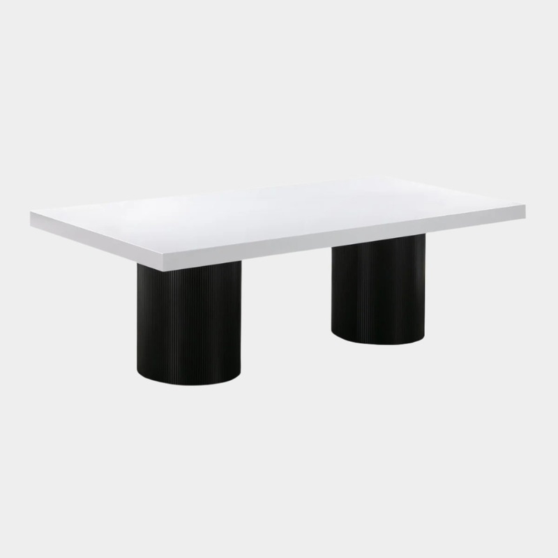 Nova White Lacquer 95″ Rectangular Dining Table