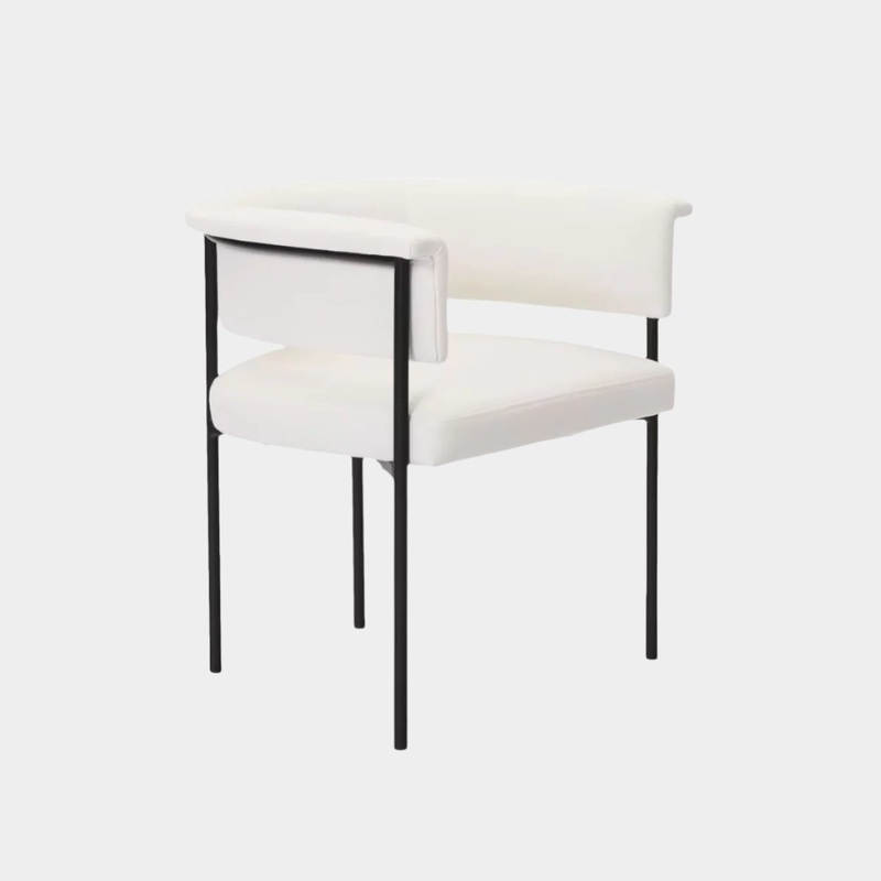 Taylor Cream Performance Linen Dining Chair