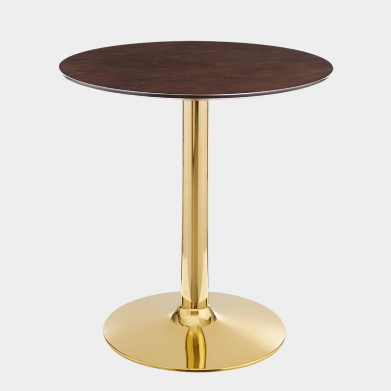 Verne 28″ Dining Table in Gold Cherry Walnut