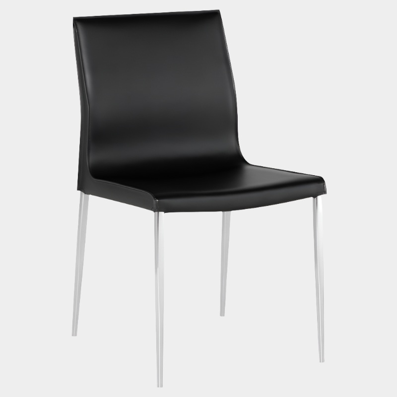 Colter Dining Chair (Chrome Steel Legs)