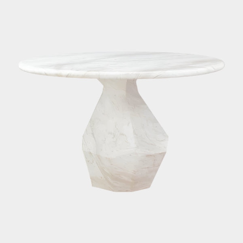 Esme Faux Marble Indoor / Outdoor 48″ Round Dining Table