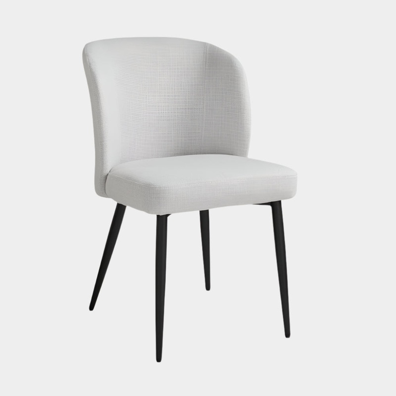 Fortina Dining Chair: Light Grey Linen