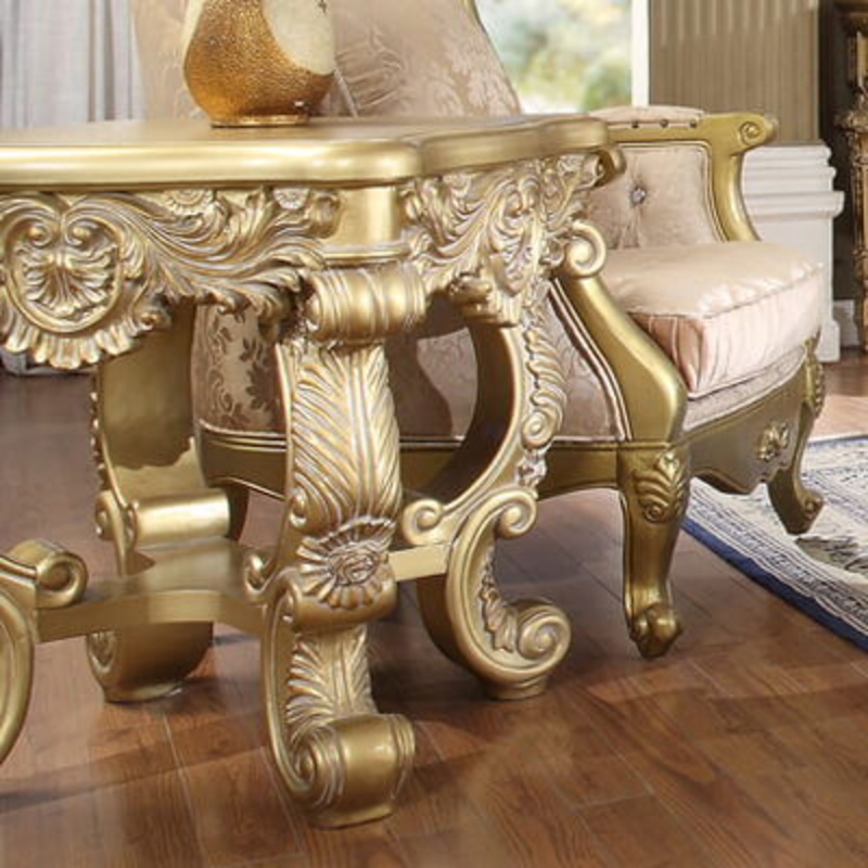 HD-8086 – End Table – Bright Gold