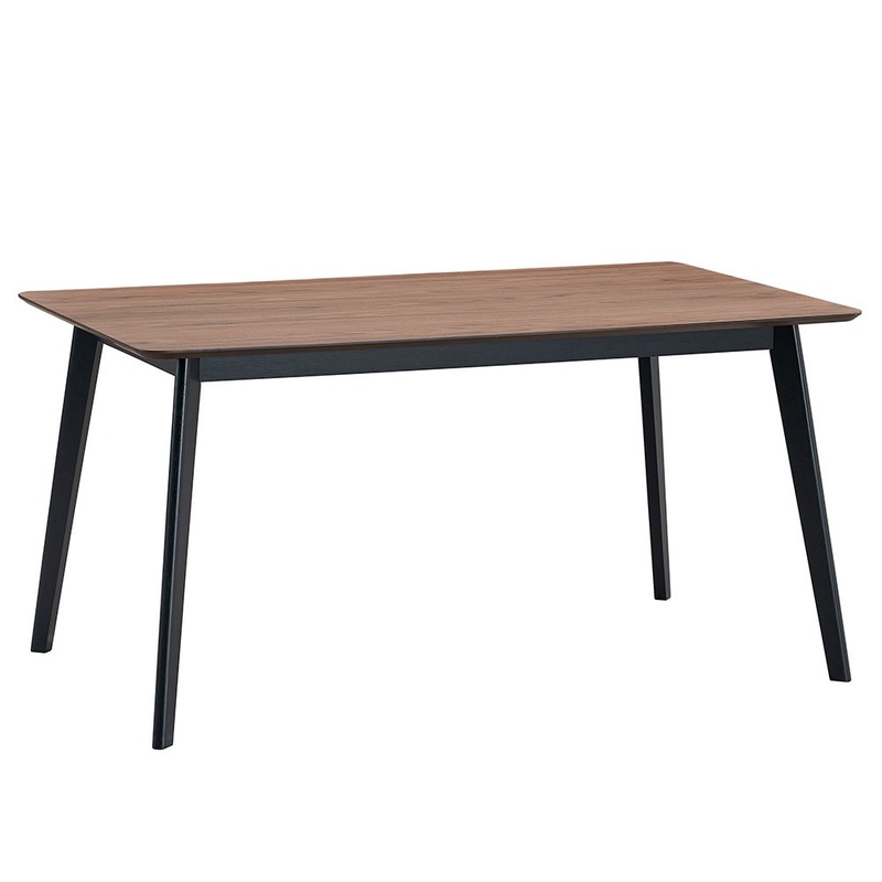 Rebi – Dining Table – Walnut & Black Finish