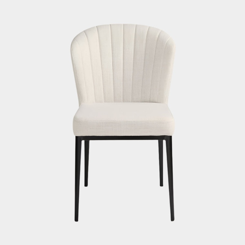 Shell Dining Chair: Beige Linen