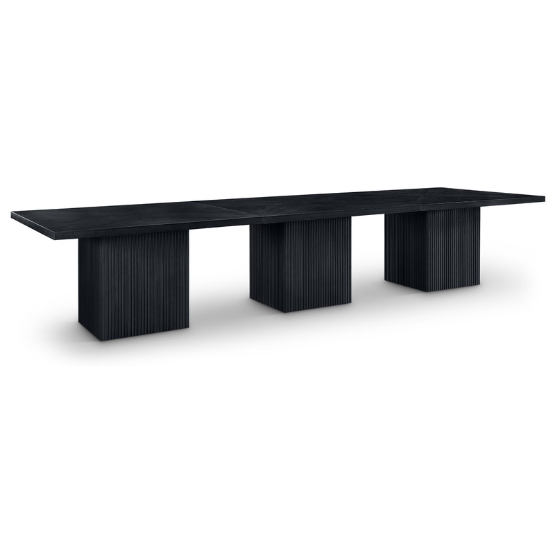 Belinda – Wood Mid-Century Modern Modular Dining Table – Black