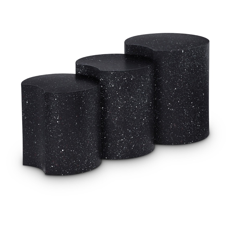 Dimple – 3 Piece Modular End Table – Terazzo Finish