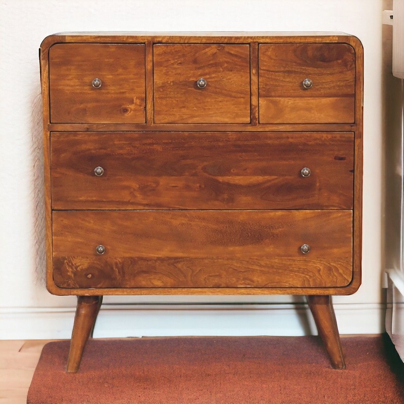 3 Over 2 Curved Chest – Brown