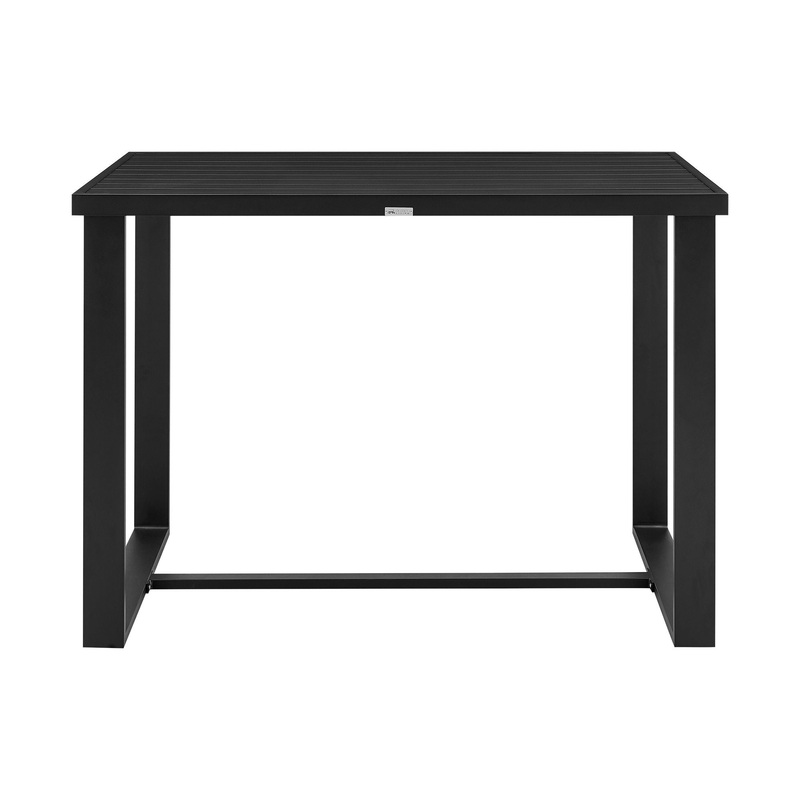Alegria – Outdoor Patio Bar Height Dining Table – Black