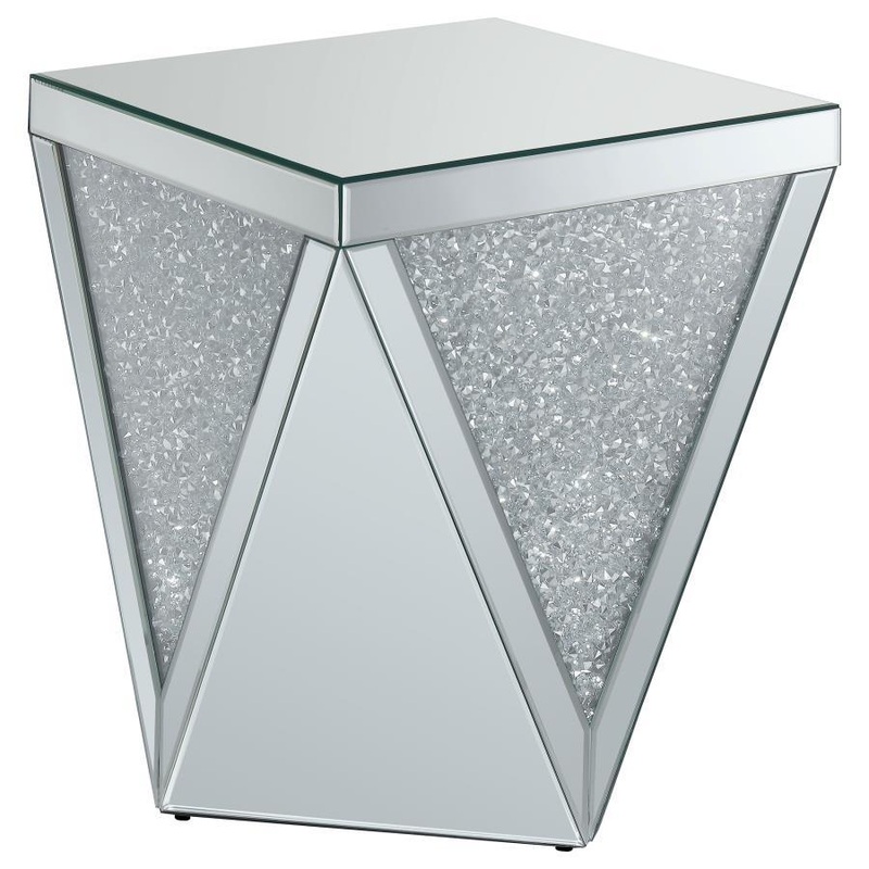 Amore – Square Mirrored Acrylic Crystal Table