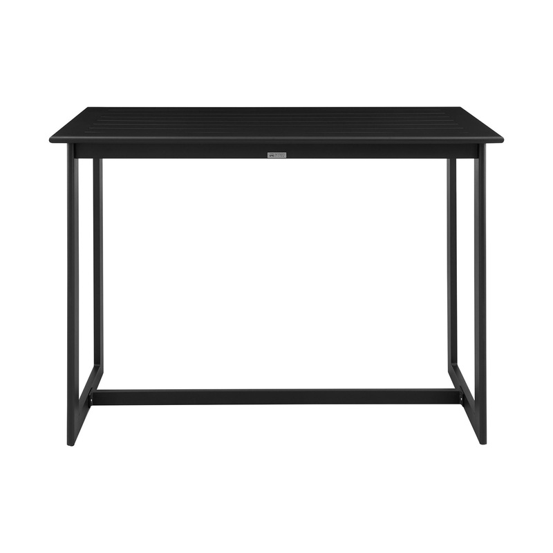 Cayman – Outdoor Patio Bar Height Dining Table – Black