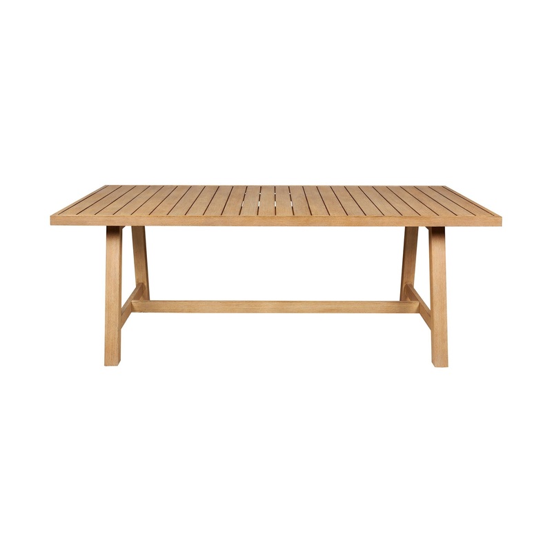 Cypress – Outdoor Patio Dining Table – Blonde Eucalyptus