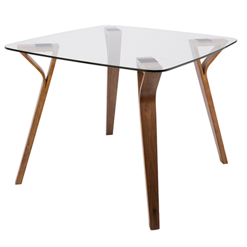 Folia – Dinette Table – Walnut Wood And Glass
