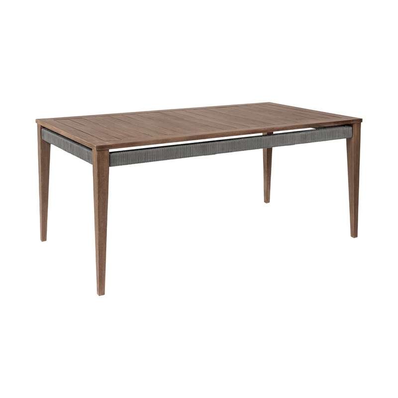 Orbit – Outdoor Patio Dining Table – Weathered Eucalyptus