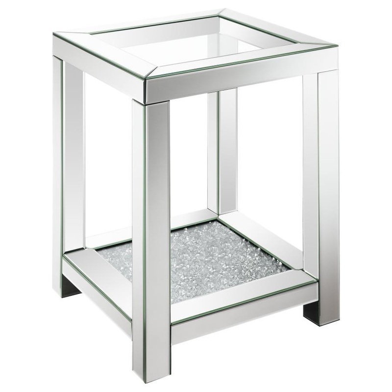 Valentina – Square Glass Top Table