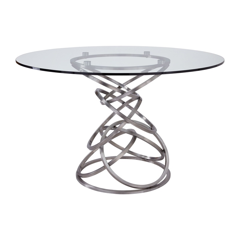 Wendy – Contemporary Dining Table Glass Top – Clear