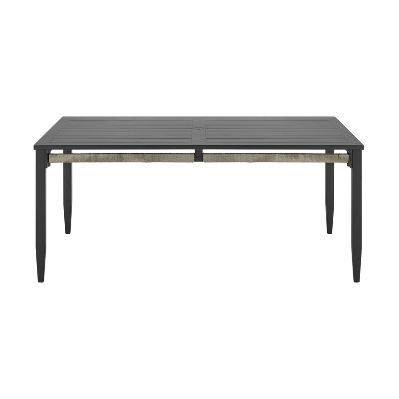 Zella – Rectangular Dining Table – Charcoal / Light Gray