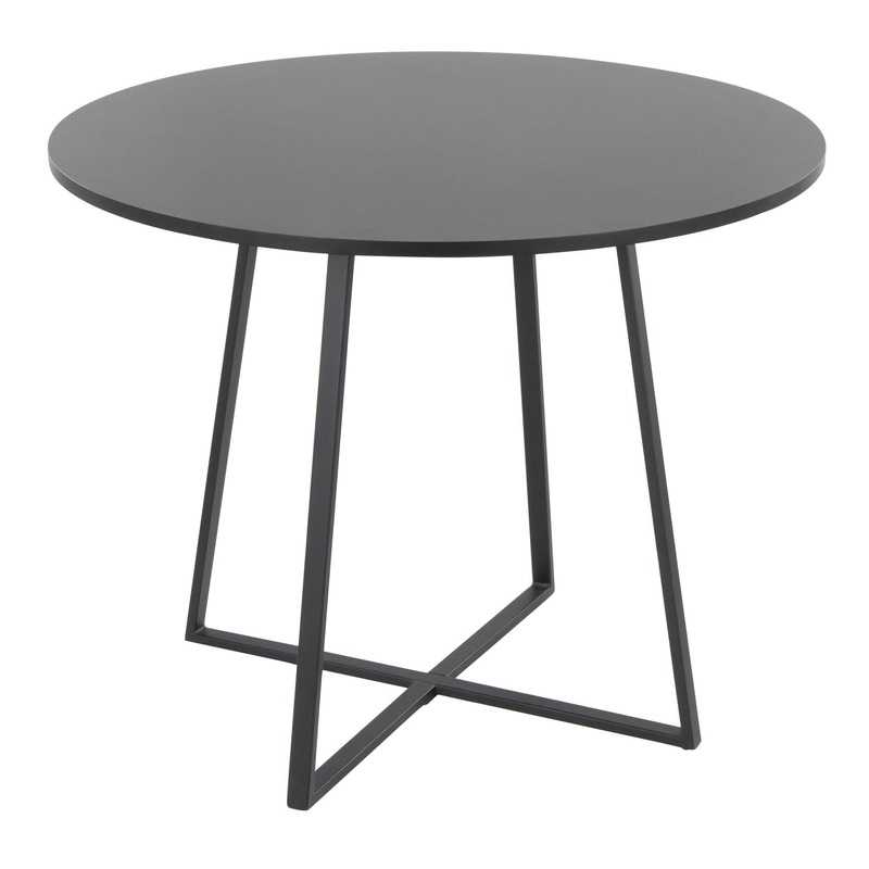 Cosmo – Canary Dining Table – Black Metal Base