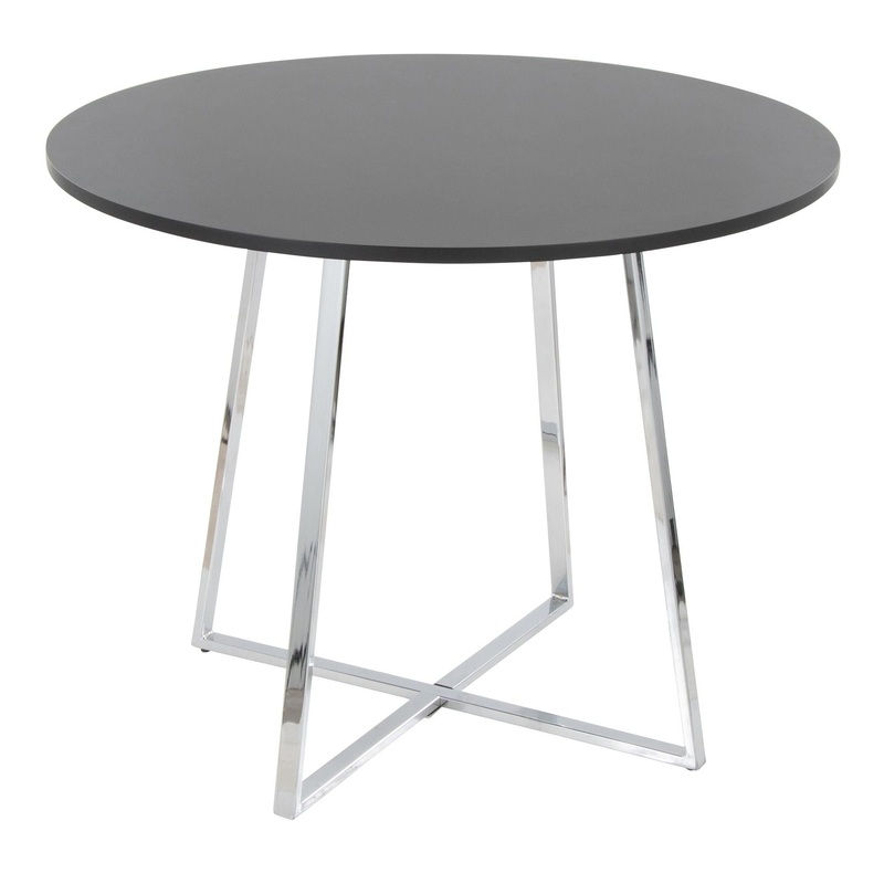 Cosmo – Canary Dining Table – Chrome Metal Base