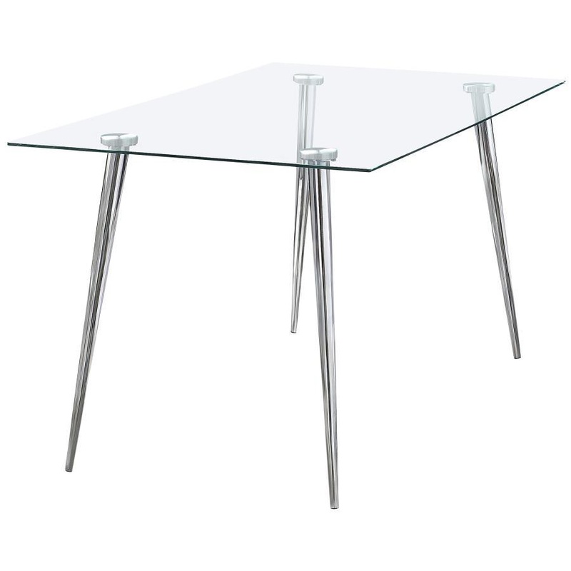 Gilman – Rectangular 64-inch Glass Top Dining Table