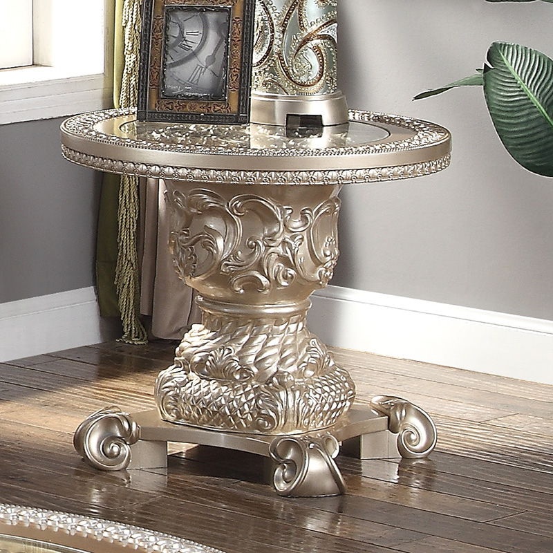 HD-328C – End Table – Cherry With Gold Highlights