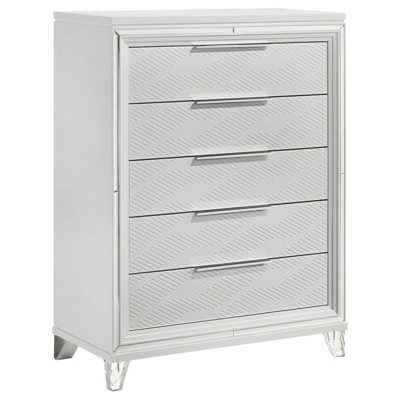 Marmore – 5-Drawer Bedroom Chest Of Drawers – White