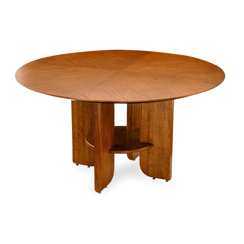 MOON Dining Table in Almond Oak 55″