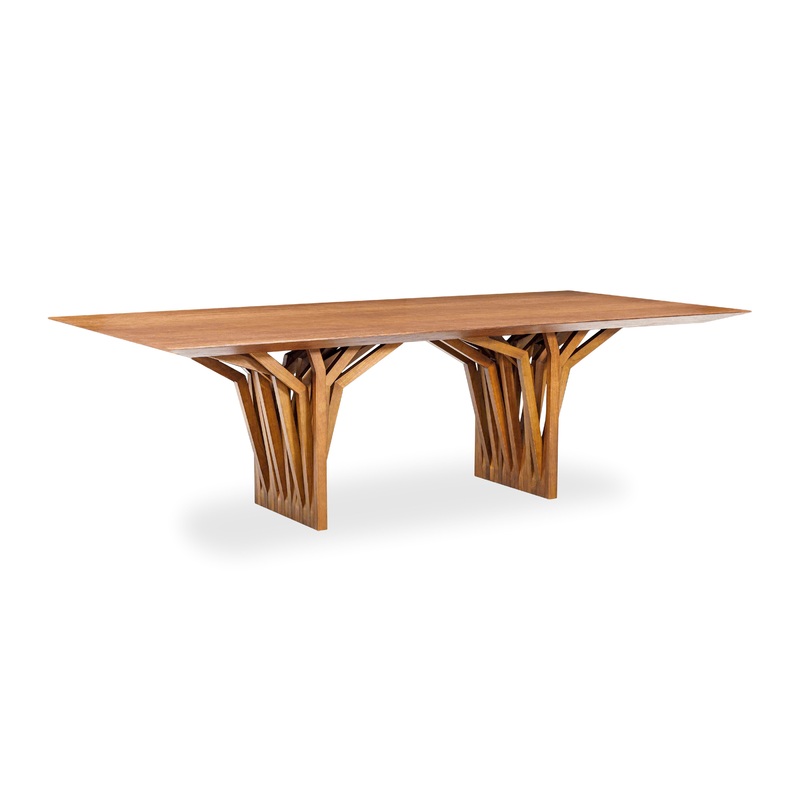 RADI Dining Table in Almond Oak 98″