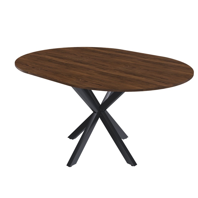 Retractable Dining Table, Round Extendable 6 Person Table – Walnut