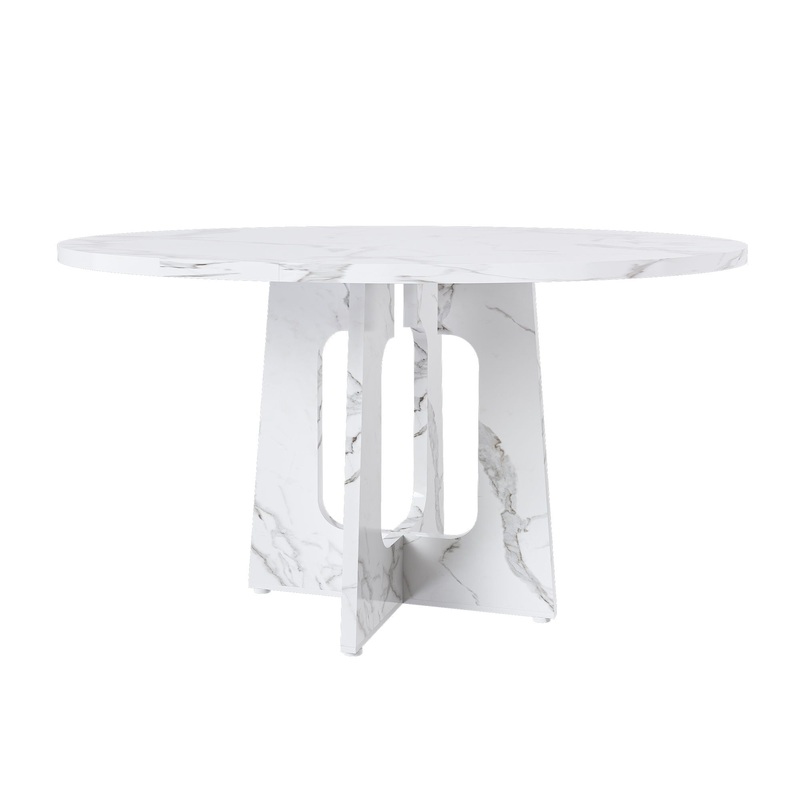 Round Dining Table For 4 – White