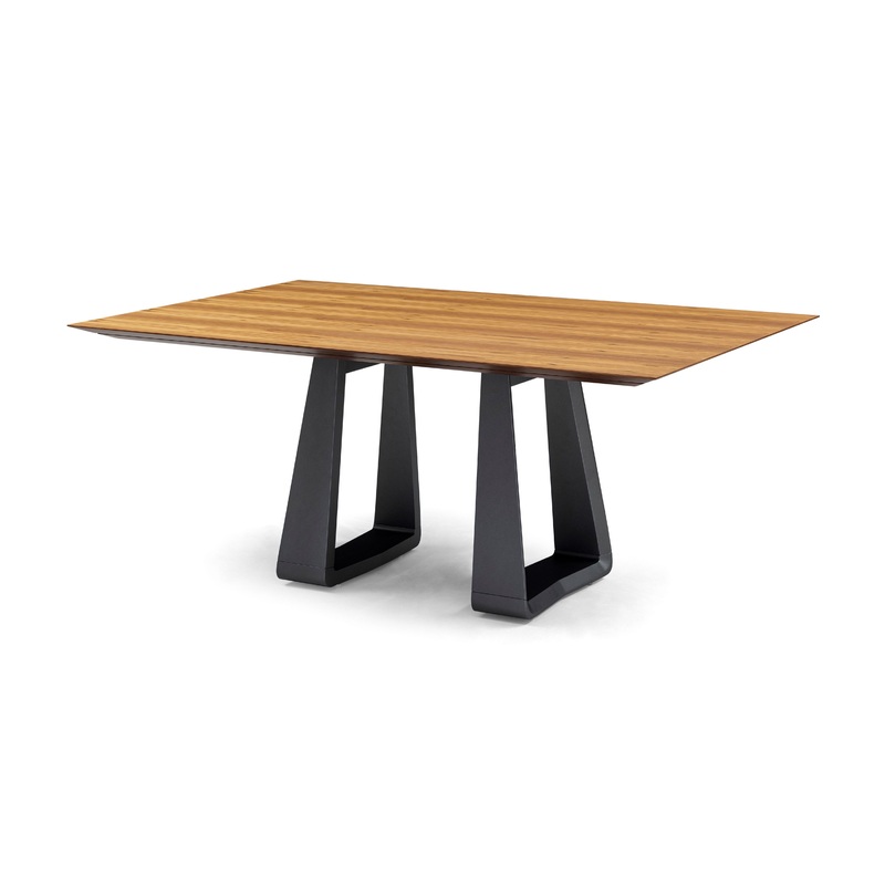 WING Dining Table in Teak and Graphite finish 98″