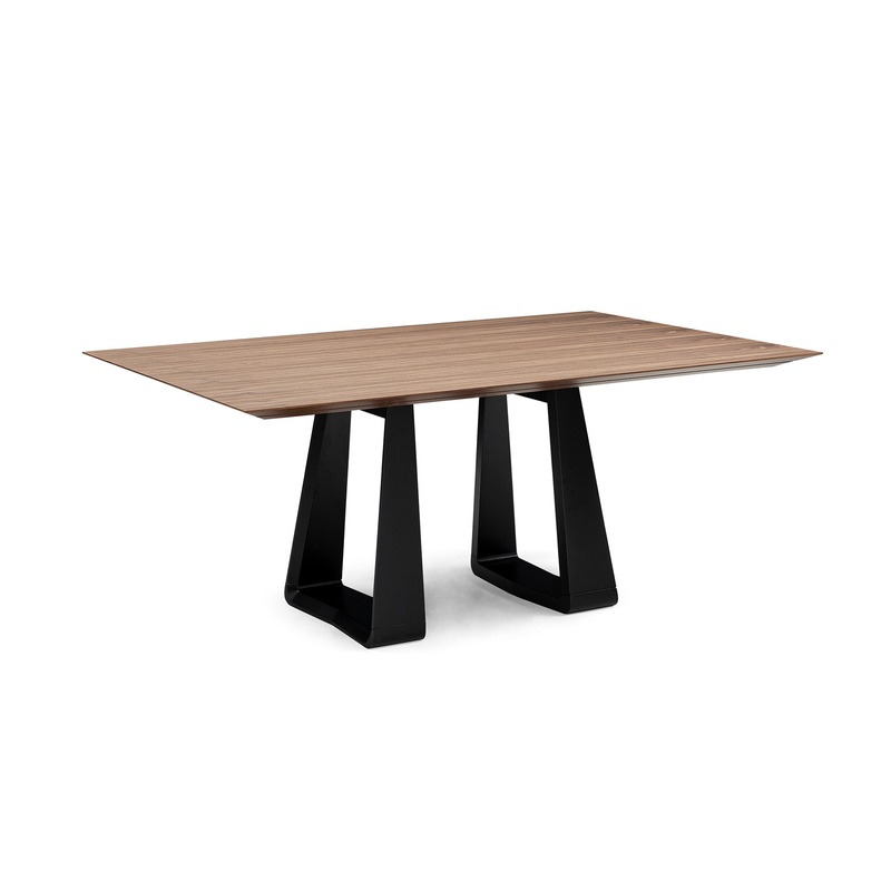 WING Dining Table in Walnut and Black finish 86″