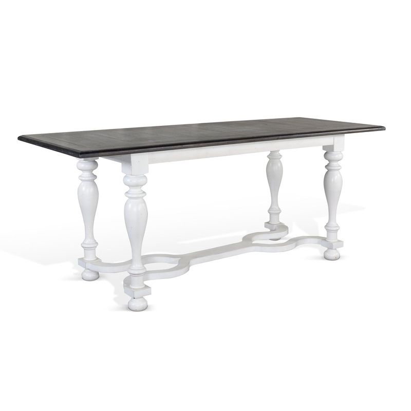 Carriage House – Friendship Table – White / Dark Brown