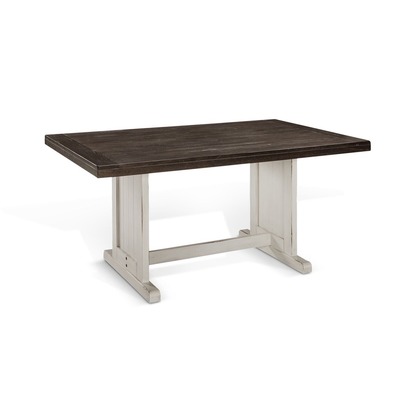 Carriage House – Table – White / Dark Brown