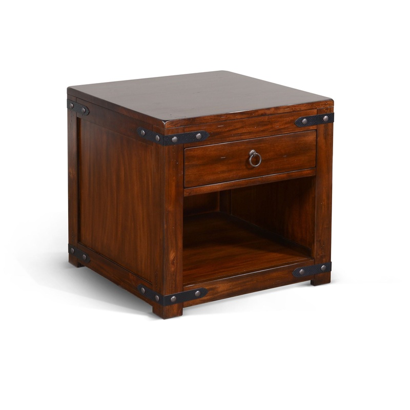 Santa Fe – 24″ End Table – Dark Brown