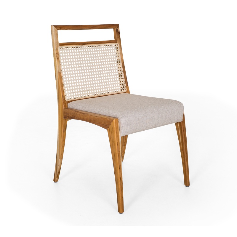 SOTTO Dining Chair in Teak, Natural Cane and A-2316