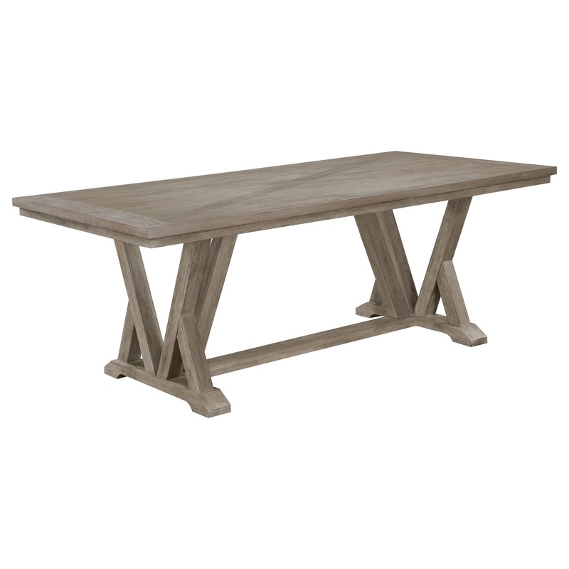 Coaster Furniture Cornelia 107441 Rectangular 82-inch Dining Table – Coastal Grey