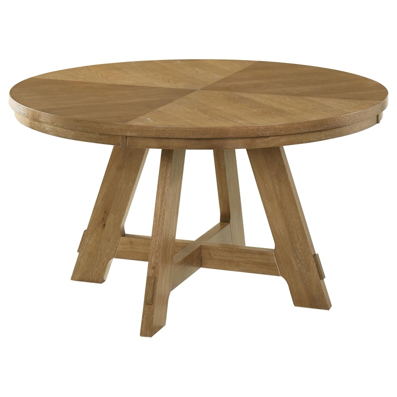 Coaster Furniture Danvers 109150 Round 54-inch Wood Dining Table – Brown Oak