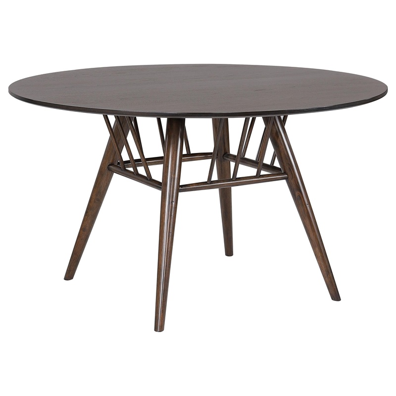 Coaster Furniture Everton 108891 Round 53-inch Wood Dining Table – Dark Walnut