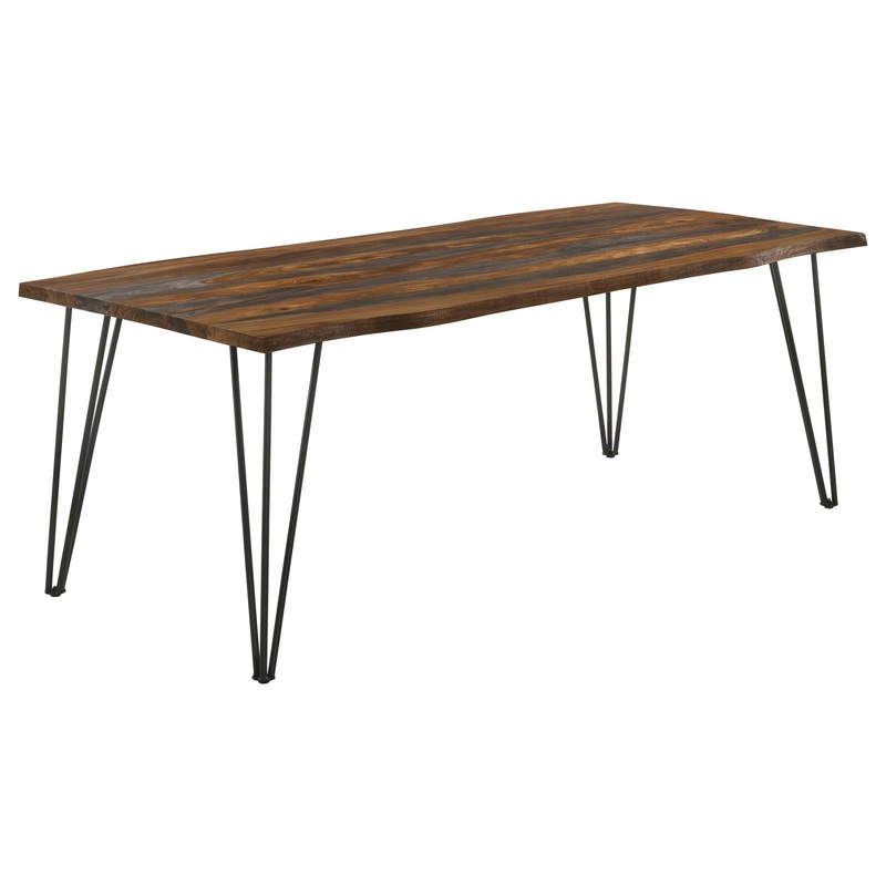 Coaster Furniture Neve 193861 80-inch Live Edge Dining Table – Grey Sheesham