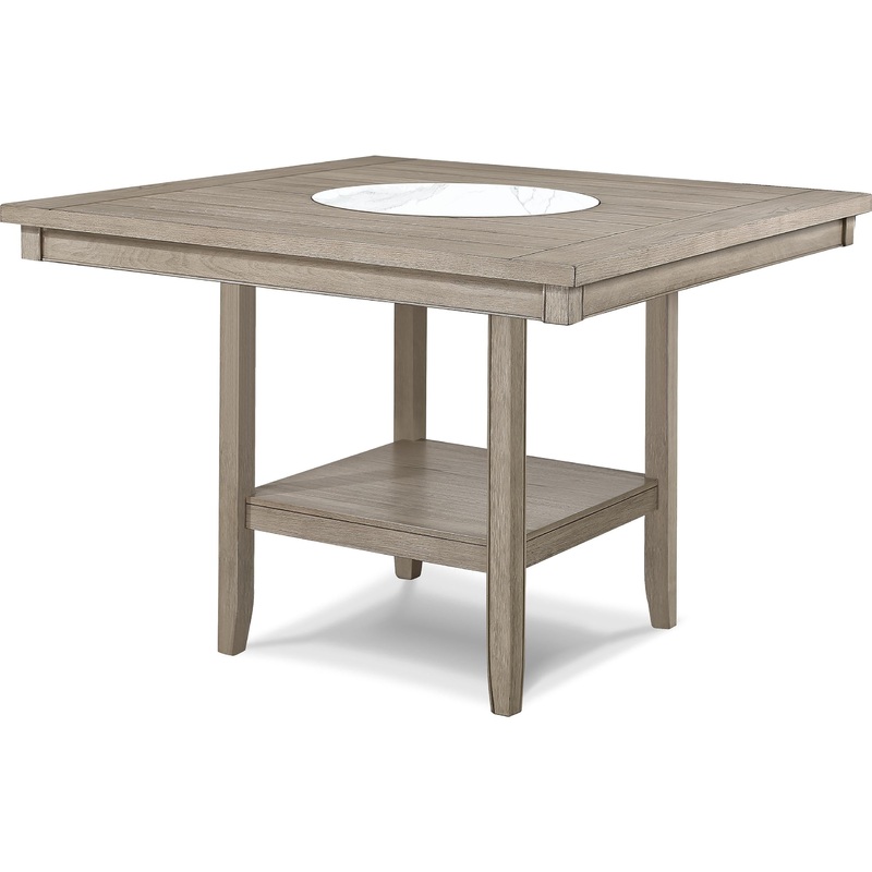 Crown Mark Fulton 2727MB-T-4848 Counter Height Dining Table – White Oak