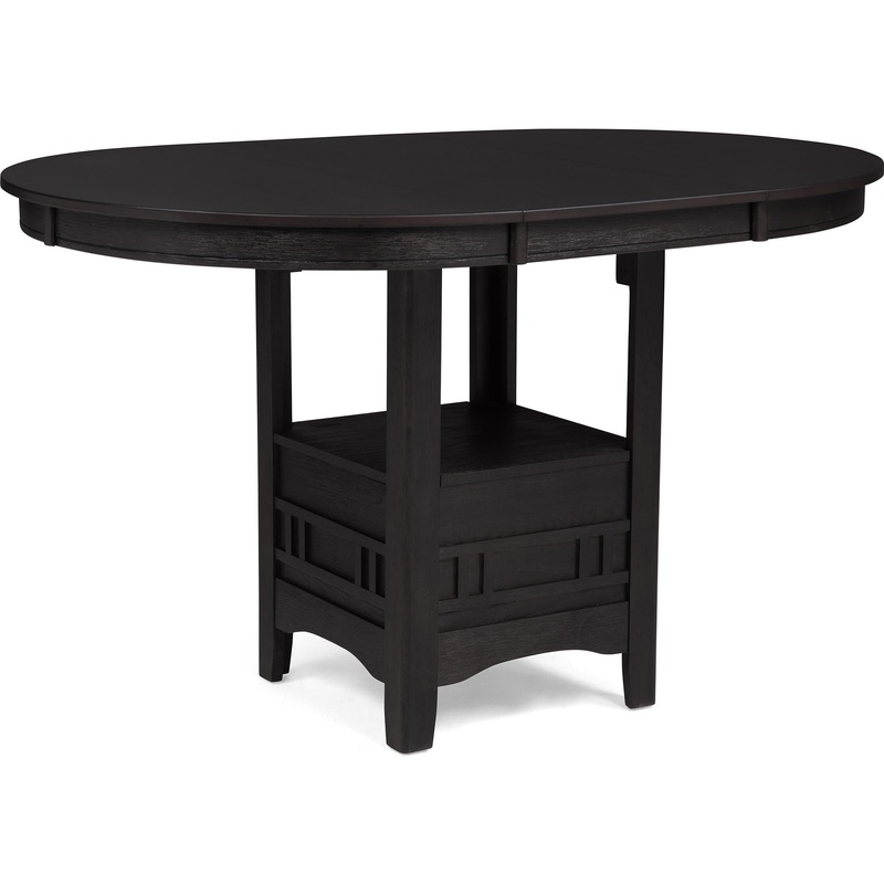 Crown Mark Hartwell 2795BK-T-4260 Counter Height Dining Table – Charcoal Black
