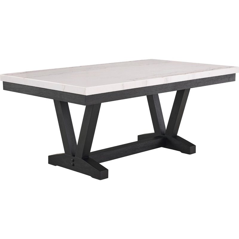 Crown Mark Varley 1320T-4272 Genuine Marble Dining Table